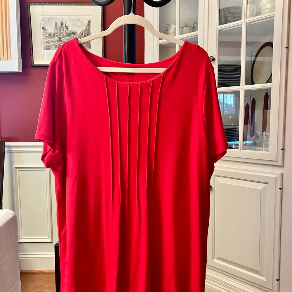 Talbots Bold Red Knit Top
